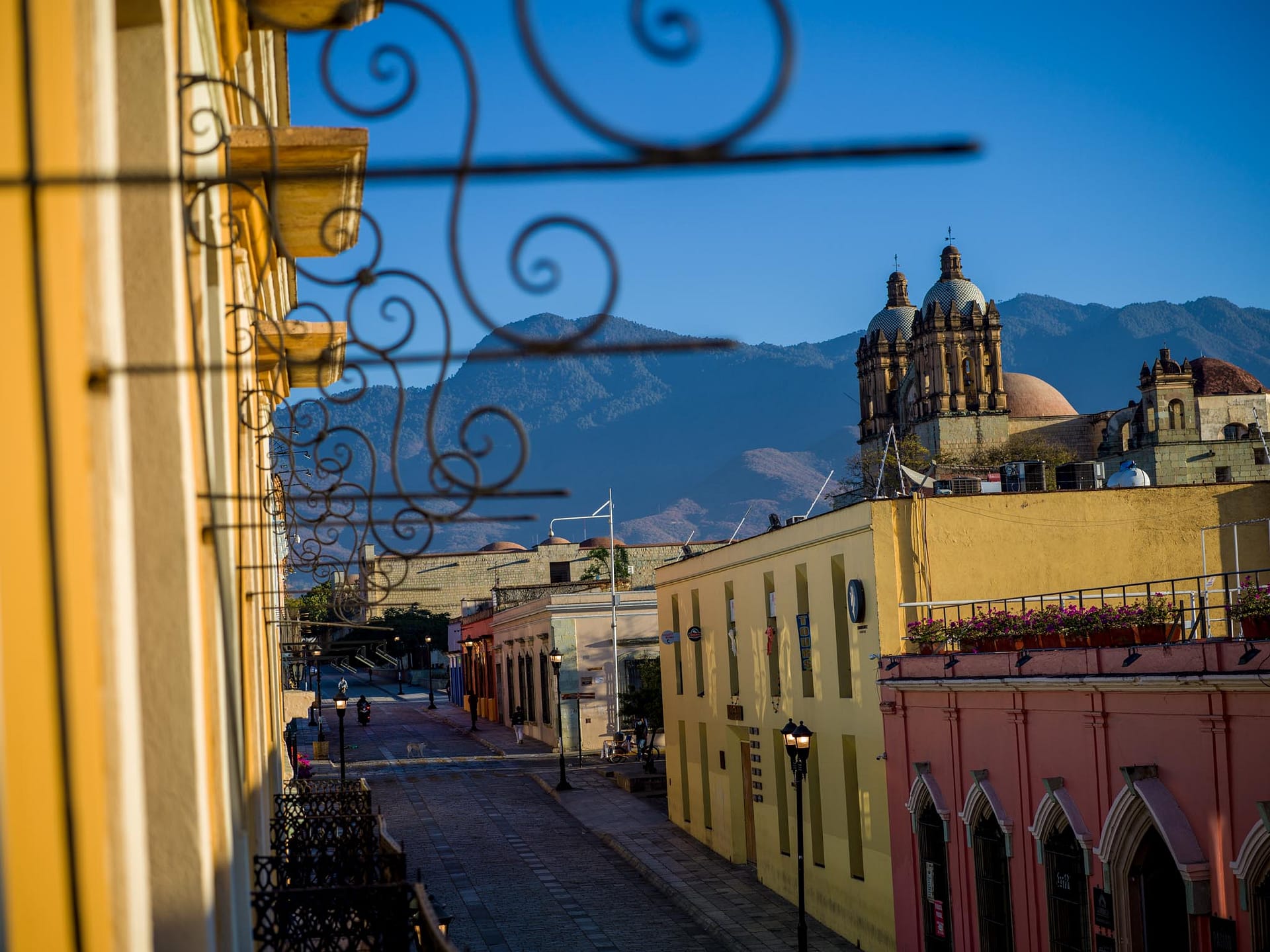 Photograph by Chris Rank of the sunrise over Oaxaca, Mexico